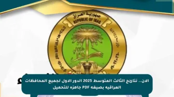 الآن.. نتائج الثالث المتوسط 2025 الدور الأول لجميع المحافظات العراقية بصيغة PDF جاهزة للتحميل